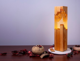 lampe chevet bois r&eacute;sine elementti